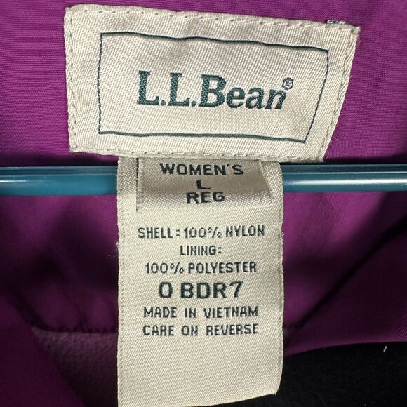 LL Bean Womens Large Full Zip Vest Outdoor Barn Winter Warm Purple L.L. - Picture 3 of 3